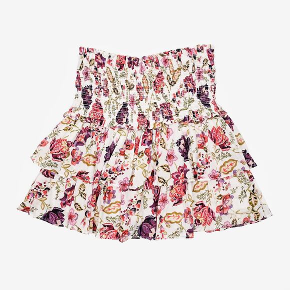 House of Harlow 1960 Floral Mini Skirt Pink Small Cotton Boho Girlcore Summer - Picture 3 of 12